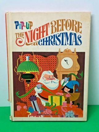 Vintage 1967 Book Pop - Up The Night Before Christmas By Random House - Vhtf