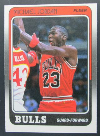 1988 89 Fleer Basketball 17 Michael Jordan Chicago Bulls Last Dance