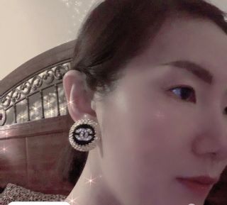 Chanel Cc Logos Circle Earrings Clip - On Made In France Vintage