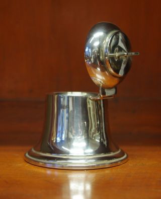 LOVELY ANTIQUE SILVER BELL SHAPED INKWELL - BIRMINGHAM 1911 3
