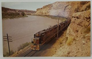 Denver Rio Grande Western Railroad Train Vintage Oversized Photo Card