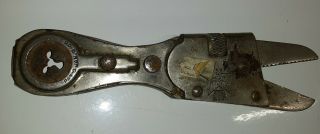 Vintage “the Elgin” Adjustable Alligator Wrench Pat June 8 1897,  With Handle Die