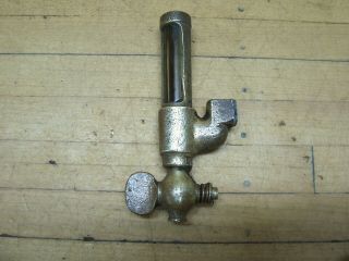 Vintage Model T Ford Hit Miss Gas Engine Tractor Brass Oil Sight Glass Gauge
