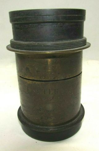 Antique E.  Suter Basle No.  2114 13x11 Large Format Camera Lens No.  5
