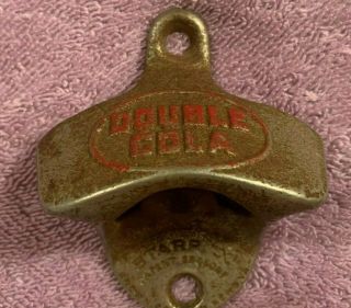 Vintage Double Cola Starr X Wall Mount Bottle Opener Usa Stamped 41