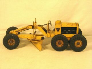Vintage Nylint Toys Road Grader Yellow Pressed Steel 18 1/2 " Long