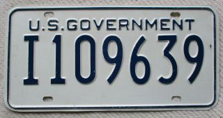 U.  S.  Government Department Of The Interior License Plate