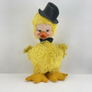 Vintage 15” Rushton ? Rubber Face Duck Stuffed Plush 1950s