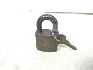 Vintage Ford Padlock Lock With Key Corbin