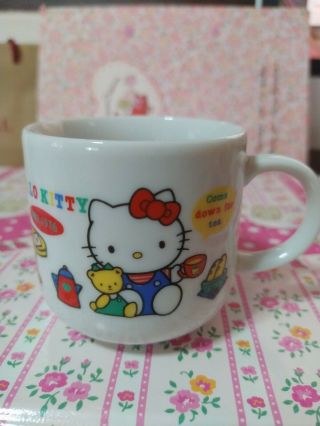 Sanrio Vintage Hello Kitty Ceramic Mini Mug Mini Cup Teacup 1991