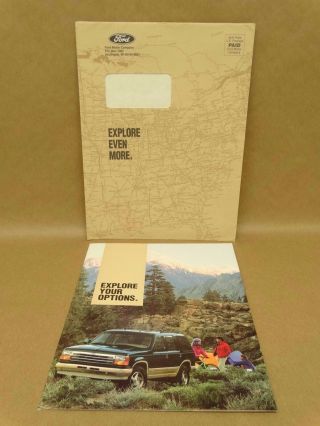 Vintage 1991 Ford Explorer Accessories Options Brochure W/ Envelope