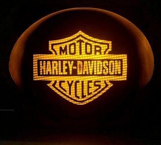 Harley Davidson Beer Sign Bar And Shield Man Cave Garage Light LED Yellow HD 2