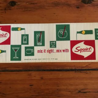 Vintage Dated 1962 Squirt Soda Pop Cardboard Sign Store Display,  10 " X 30,  Feet