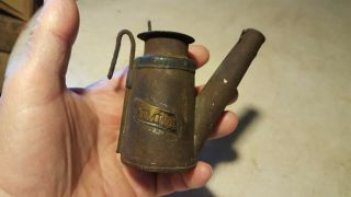 Antique Miner Wick Lamp Umwa Mining Lantern Cap Brass Tag Rough Project