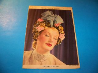 Chicago Sunday Tribune Picture Section Vintage 1946 Easter Bonnet