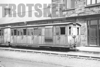 Larger Glass Negative Ffestiniog Railway Carriage Coach No 4 Portmadoc 1932