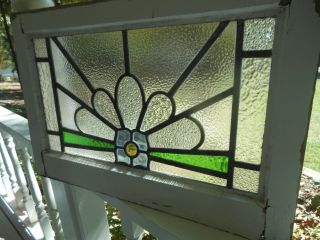 V9 - 253a Lovely Older English Leaded Stain Glass Window 23 1/4 X 15.  5 Last One