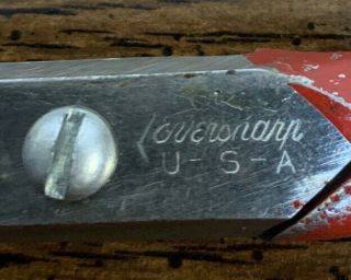 Vintage 7” Eversharp USA - Red Handle Metal Scissors 2