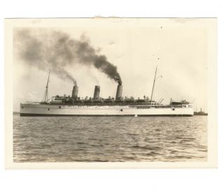 Vintage 1930s Era Photo Of Rms Empress Of Japan Canadian Pacific Steamship 7”x5”