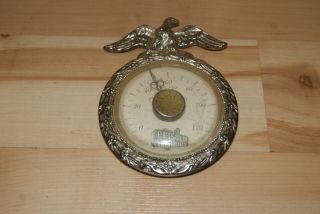 Vintage Thermometer - Pfister Hybrids Round Has Eagle On The Top Of It