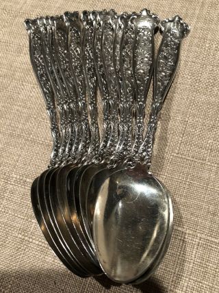 13 Dresden By Whiting 5 3/4 " Sterling Teaspoons Circa 1896 $150 For All
