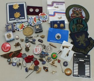 Junk Drawer Out 3 Aviation Military Airline Pins Wings Data Plate