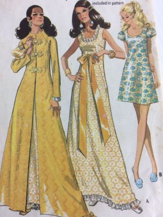 1969 Mccalls 2184 Vintage Sewing Pattern Womens Dress Size 12 Bust 34