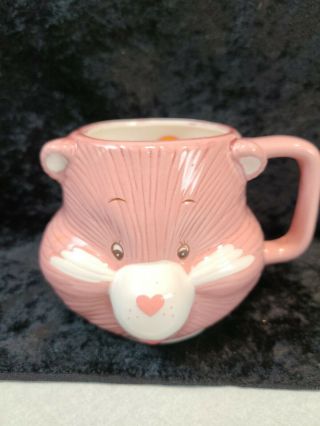 Vintage Care Bears Coffee Mug Cheer Bear 1984 American Greetings Korea Pink