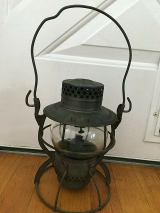 York Central Railroad Kerosene Lantern With Clear Globe