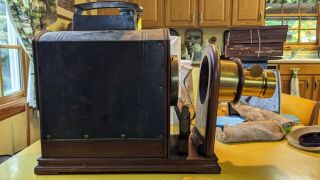 Antique Mc Lilley Magic Lantern Projector W/9 Slides,  2 Wicks & Box