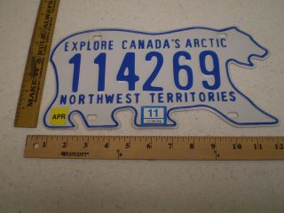 2011 11 Northwest Territories Nwt Canada Polar Bear Graphic License Plate 114269