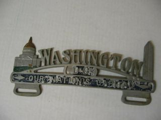 Old Vintage License Plate Topper Washington Dc Nation 