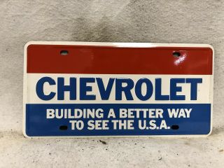 Vintage Chevrolet Building A Better Way To See The Usa Booster License Plate