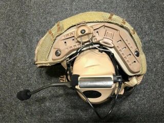 Z Tactical Comtac 2 Military Style Headset With Arc Helmet Rail Adaptor - De Tan