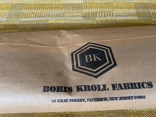 Combo 3 - Vintage 1boris Kroll Fabric Yellow/gold,  1harvey Probber,  1yellow Linen