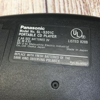Vintage Panasonic Car Portable CD Player SL - S201C XBS Anti Shock Memory 3