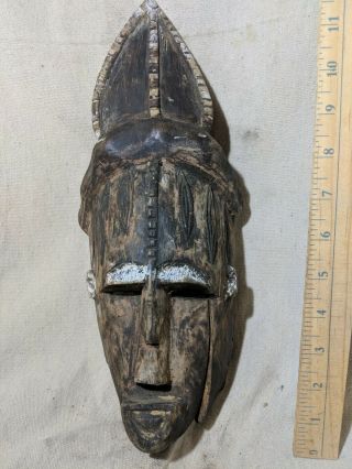 Very Old Mask Of Unknown Origin — Authentic Carved African Wood Art