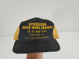 Vintage Pittsburgh Steelers Bowl Xiv Champions Hat