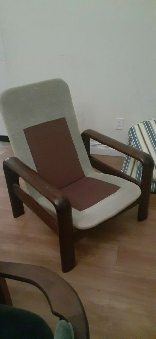 70s dyrlund 8405 rosewood mid century modern sofa and chair. 2
