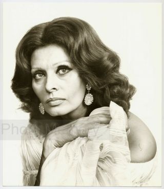 Sophia Loren In A Dior Dress,  Portrait By Yousuf Karsh - Vintage Photo 1981