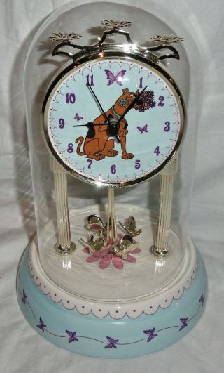 Gorgeous Vintage 2001 Scooby Doo Porcelain Springtime Anniversary Clock