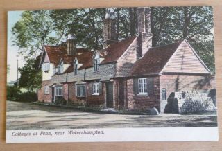 Cottages Penn Wolverhampton Vintage Printed Postcard South Staffs Black Country