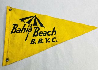 Vintage Bahia Beach Yacht Club Flag Sailing Boating Tampa Florida B.  B.  Y.  C.