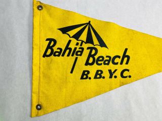 Vintage BAHIA BEACH Yacht Club Flag Sailing Boating Tampa FLORIDA B.  B.  Y.  C. 2