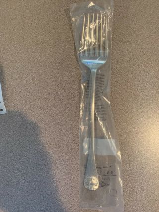 Williamsburg Shell By Stieff In Bag Sterling Silver Large Cold Meat Fork