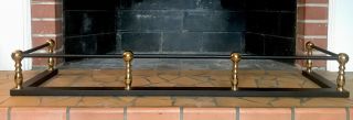 Virginia Metalcrafters Brass Polished Fireplace Fender.
