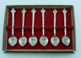 Boxed Set Of 6 Solid Silver Iona Teaspoons - Scottish Provincial Iain Mccormick