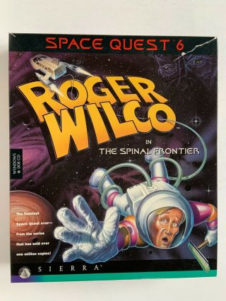 Space Quest 6 Roger Wilco In The Spinal Frontier Ibm Cd - Rom Big Box Vintage 1995