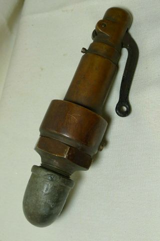 Vintage Lunkenheimer Brass Boiler Steam Whistle Pressure Relief Value Steam