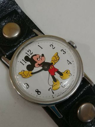 Vintage 1970s Mickey Mouse Watch By Timex